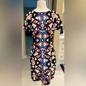 Talbots Multicolor Geometric Dress